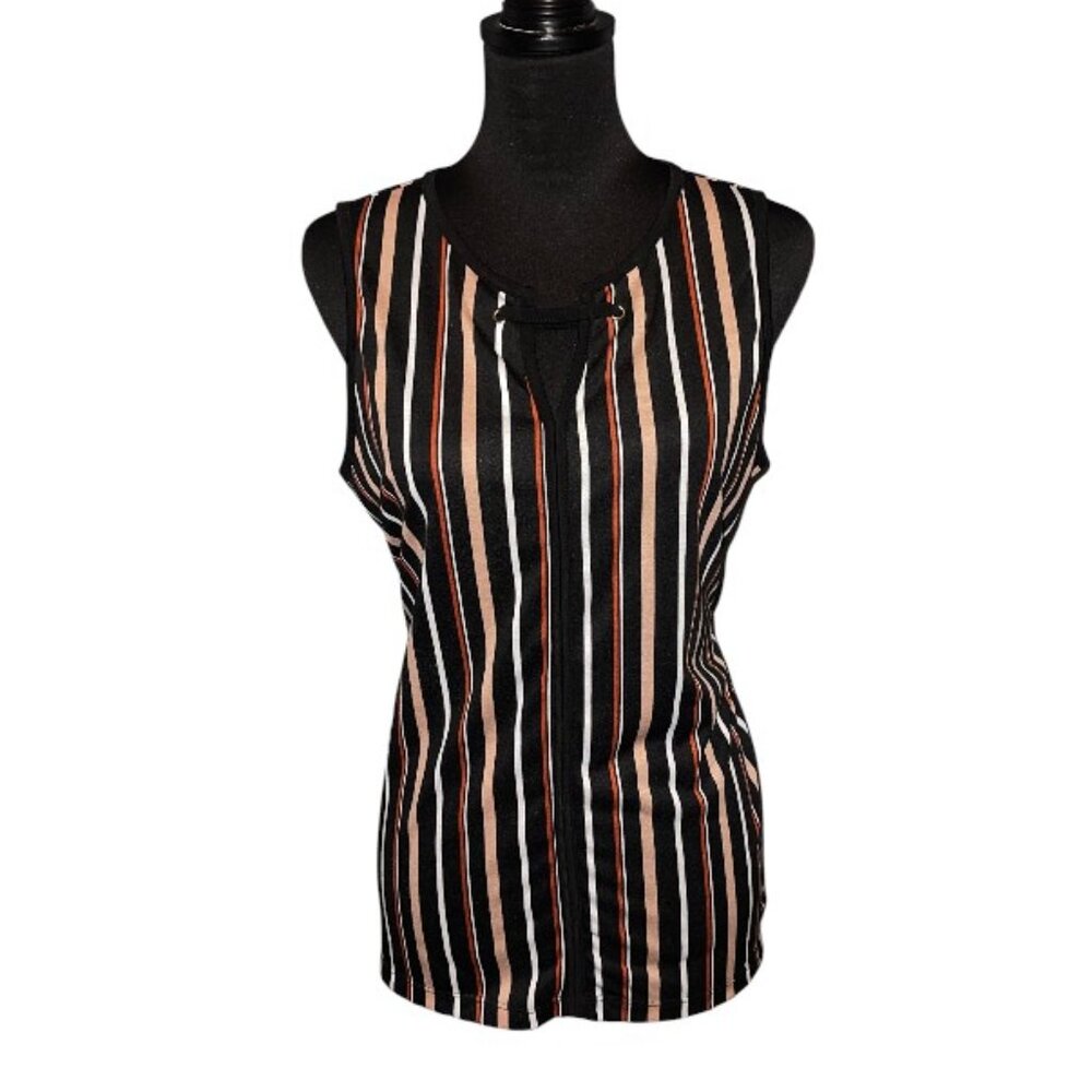 ALWAYS INDIGO STRIPED TANK TOPS